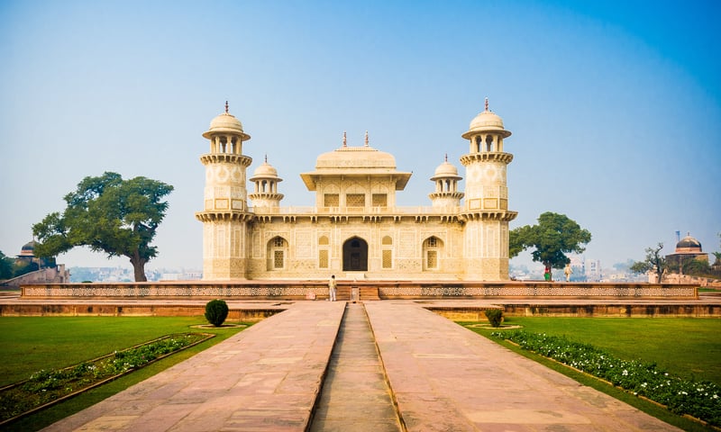 Known as the "Baby Taj",  Itmad-ud-Daulah is a Mughal mausoleum in Agra, India (Optional activity).