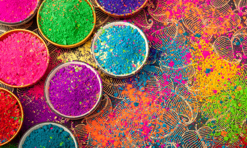Gulal is the name of the non-toxic, natural-dye powder used during Holi festivities in India.