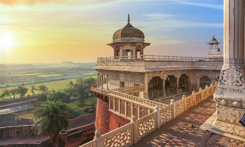 Agra Fort was a Mughal stronghold located in Uttar Pradesh, India.