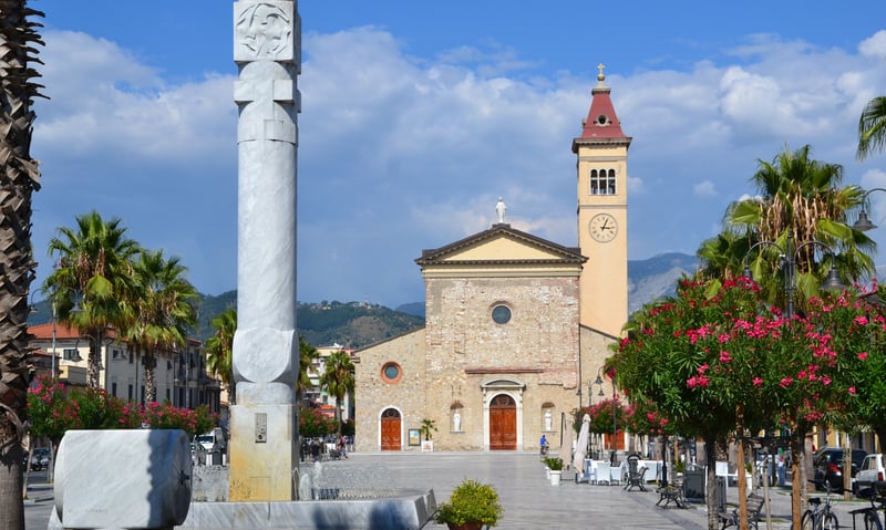 Italy's Marina di Carrara town features some of the area's coveted marble (Itinerary 2).