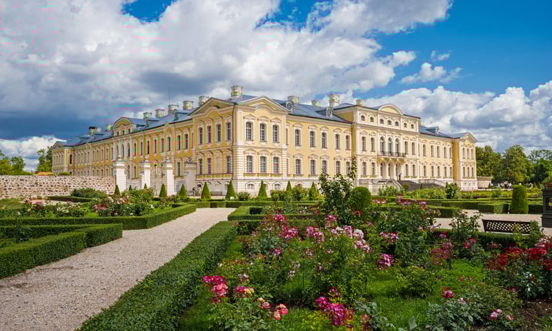 Rundale Palace Museum is a baroque building in the village of Pilsrundale, Latvia.