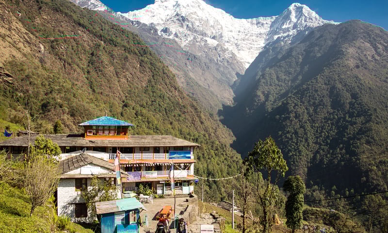 Chhomrong neighbourhood in Ghandruk, Nepal.