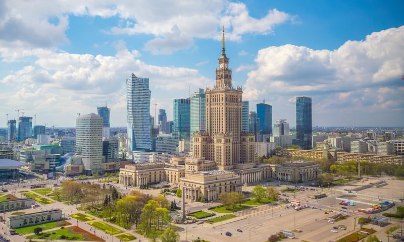 The Palace of Culture and Science in Warsaw, Poland (Itinerary 2).