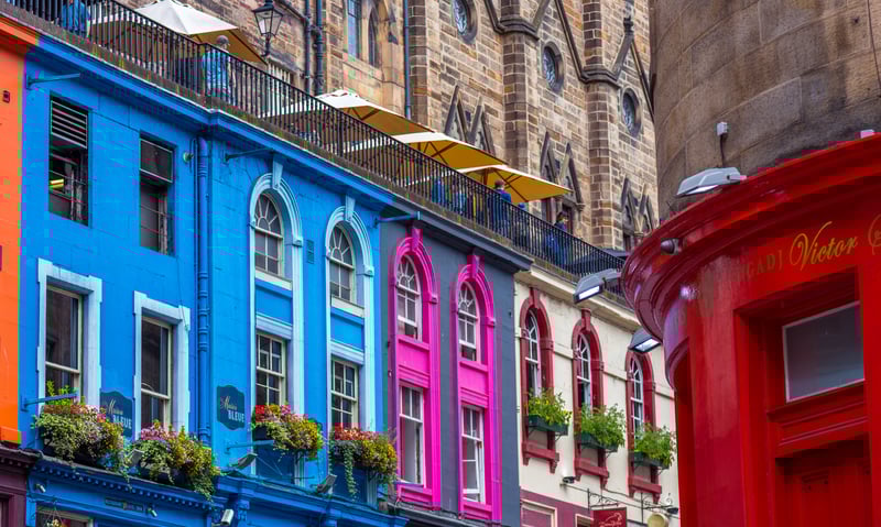 Lose yourself in the busy streets of Edinburgh, Scotland.