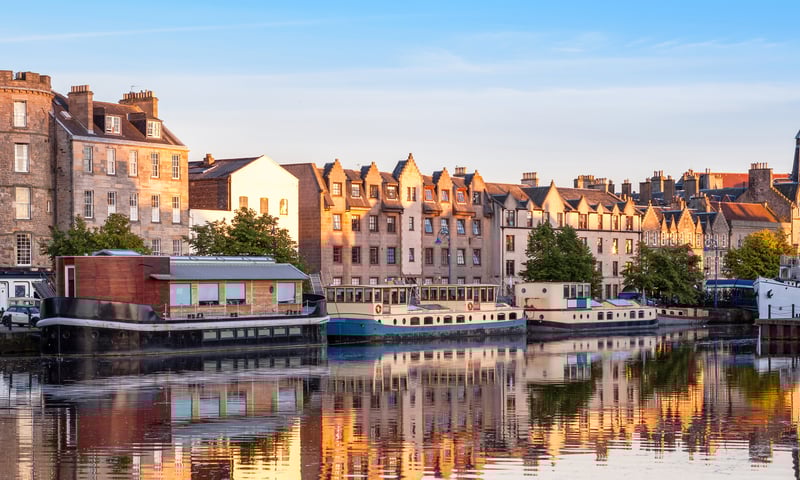 Wander the historic waterfront in Leith, Scotland.