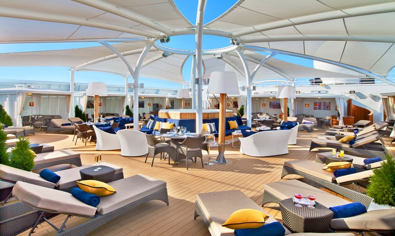 Escape to the adults-only Retreat aboard Seabourn Ovation (charges apply).
