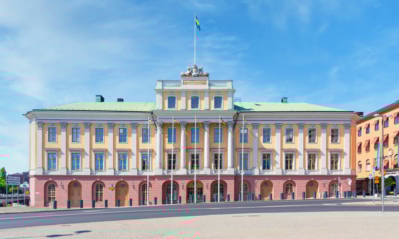 Walk down to Gustav Adolfs Torg in Gothenburg, Sweden.
