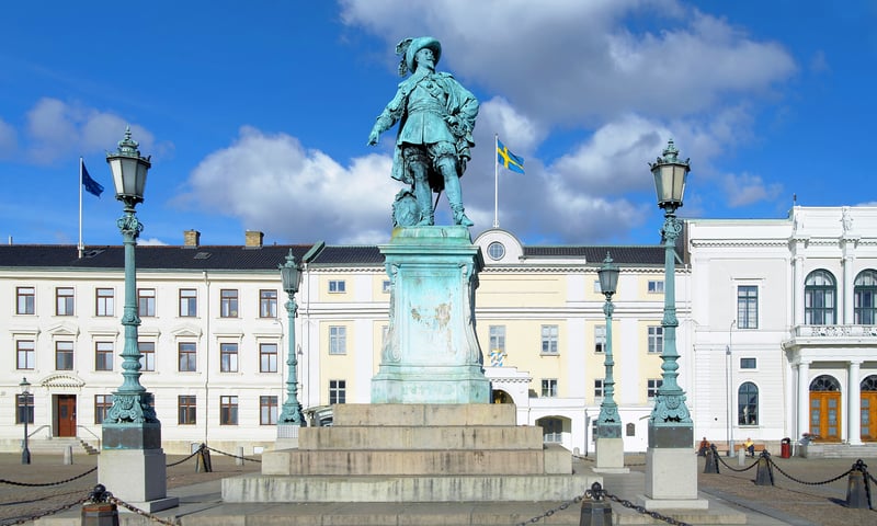 Seek out the Gustav II Adolf monument in Gothenburg, Sweden.
