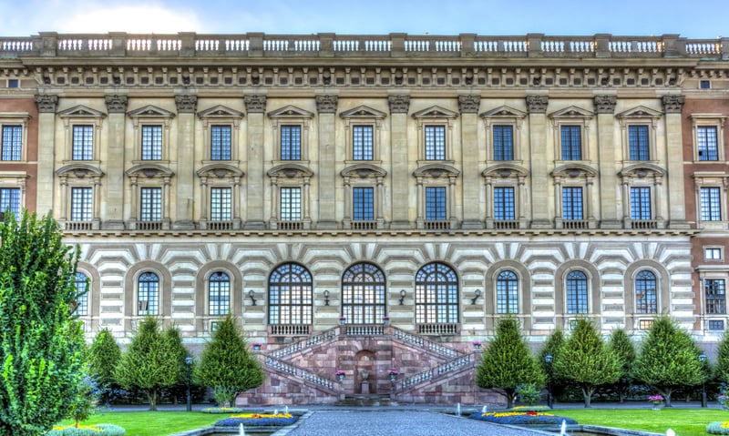 The Royal Palace in Stockholm, Sweden.