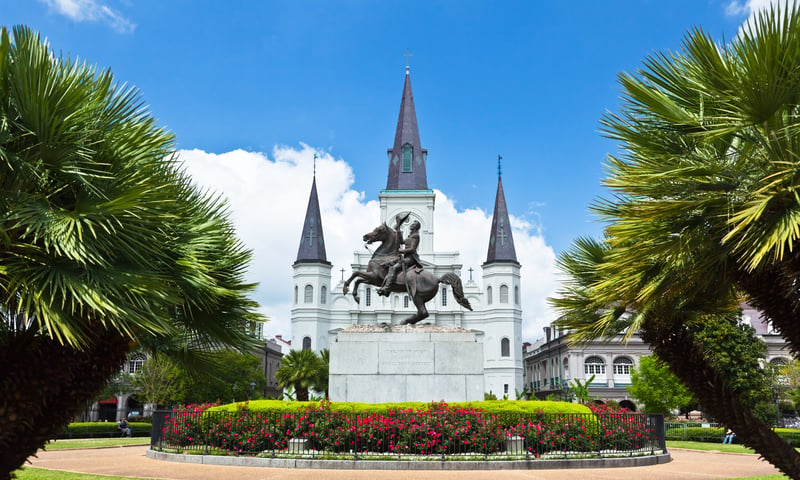 Jackson Square in New Orleans, Louisiana, USA