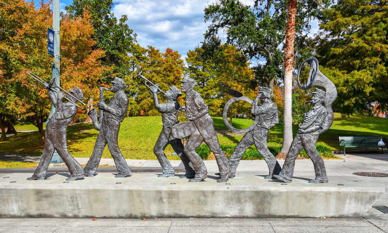 Louis Armstrong Park in New Orleans, Louisiana, USA