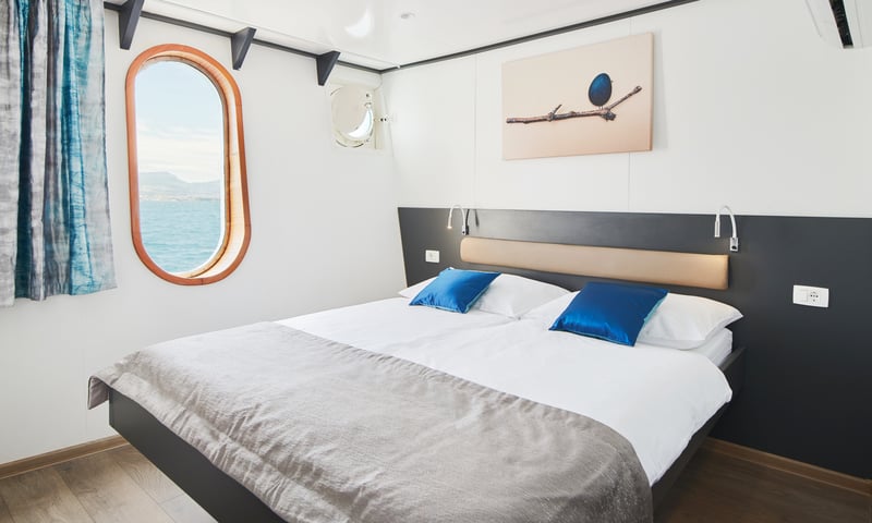 Enjoy the comfortable cabins aboard M/Y Lupus Mare.