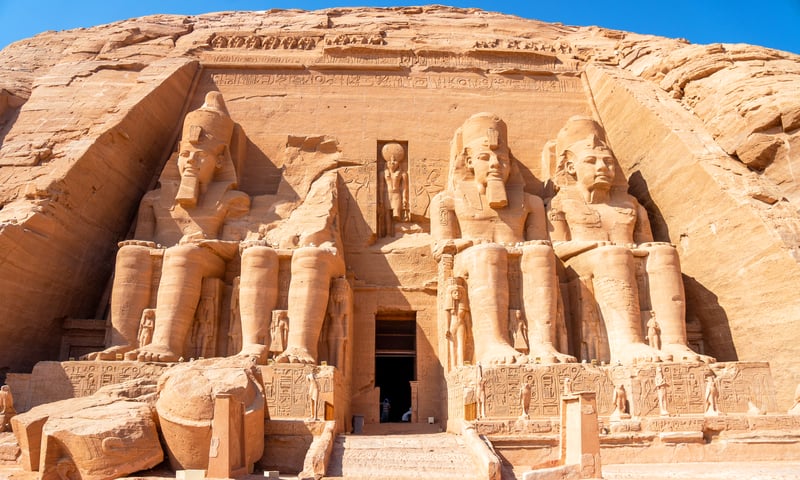 The Abu Simbel Temples are located in a small village in Upper Egypt (optional activity).