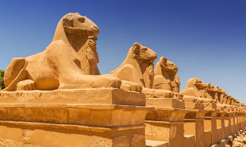 Avenue of Sphinx connecting Karnak and Luxor Temples