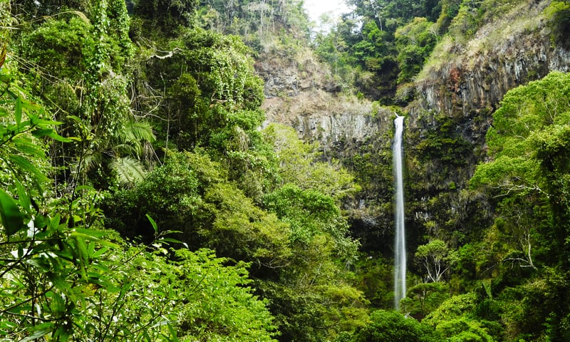 Waterfall in Amber Mountain National Park in Madagascar.