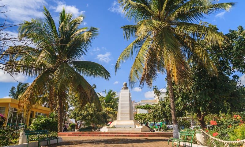 Foch Square in Diego Suarez (Antsiranana), north of Madagascar.