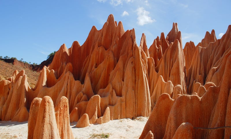 The Tsingy Rouge (Red Tsingy) is a stone formation of red laterite in Madagascar.