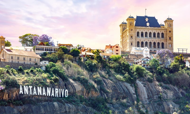 The Rova or royal palace complex in Madagascar in Antananarivo, Madagascar.