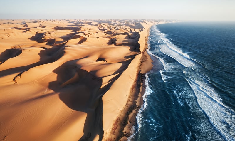 The seemingly endless dunes of the Skeleton Coast, near Swakopmund.