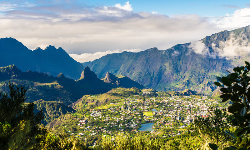 Travel along the Cirque De Cilaos to view the stunning landscapes surrounding the town.