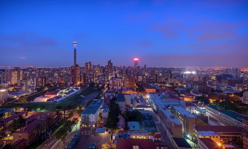 Begin your adventure in the vibrant city of Johannesburg.