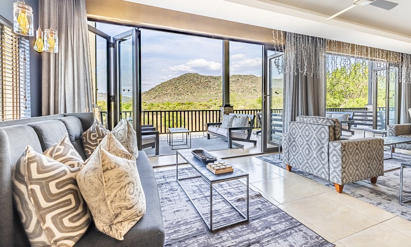 The 5-star Shepherd's Tree Game Lodge is located in Pilanesburg National Park, Itinerary 2.