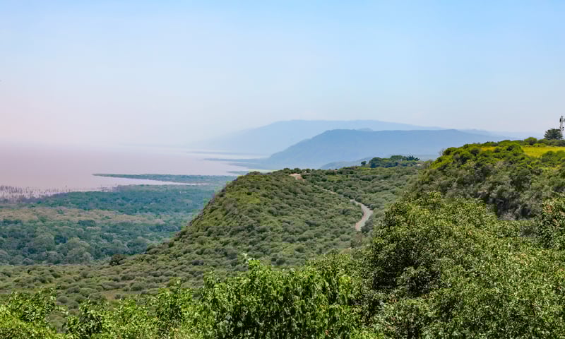 Lake Manyara in Tanzania offers stunning views.