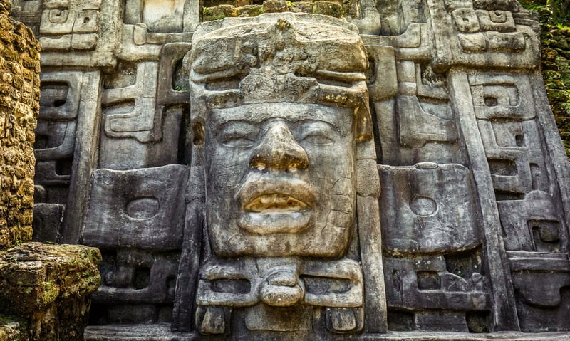 Seek out the Lamanai archaeological reserve near Belize City, Belize.