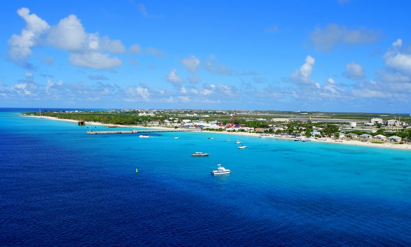 The refreshing azure seas of Grand Turks, Turks and Caicos, Itinerary 3 only.