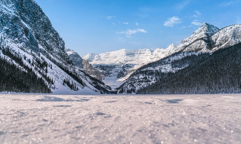 Enjoy breathtaking mountain scenery around Lake Louise in Banff National Park, Canada.