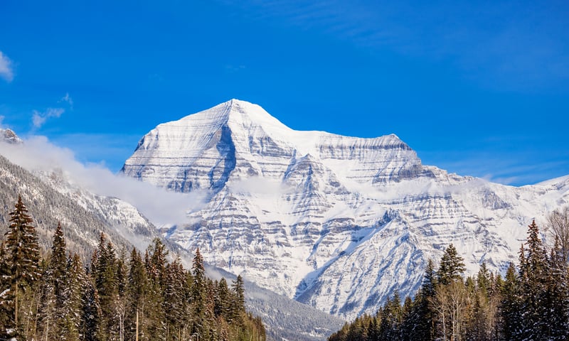 Admire Mount Robson on your way to Jasper, Canada.