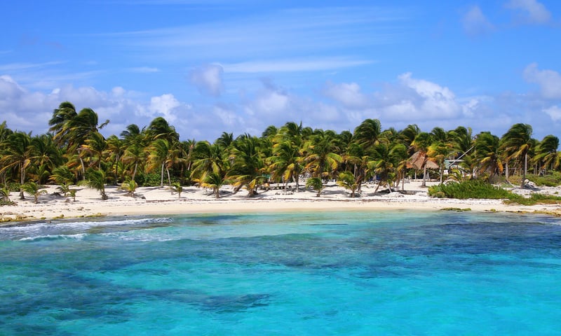 Relax on the beautiful, palm-lined beaches of Costa Maya.