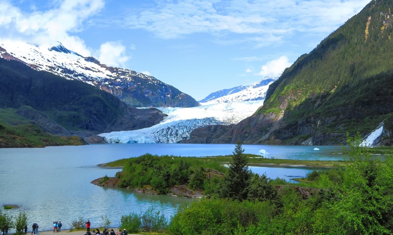 Mendenhall Glacier is only a short drive from Juneau, Alaska (optional shore excursion).