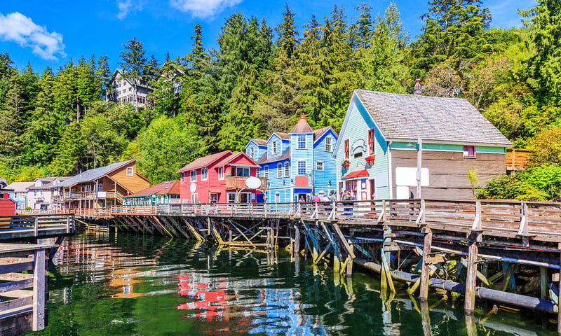 Stroll the colourful streets of Ketchikan, 'Salmon Capital of the World'.