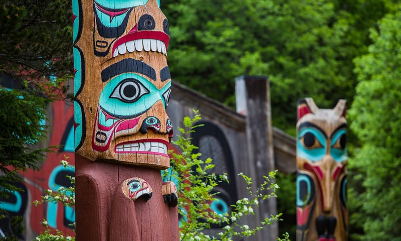 Explore indigenous culture, see colourful Tlinglit Totems and more during leisure time in Ketchikan.