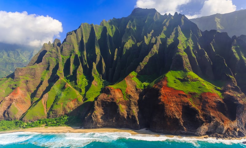 Cruise in awe along the coastline of Nawiliwili, Kaua`i.