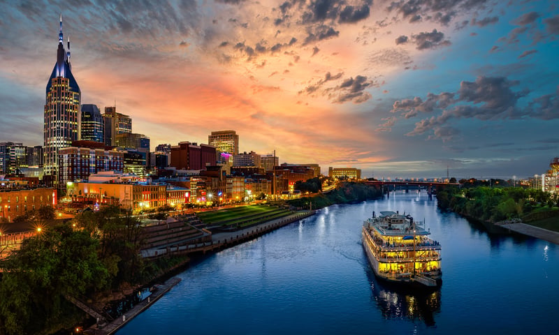 Enjoy a General Jackson Showboat dinner and show (optional activity, charges apply) in Jackson.