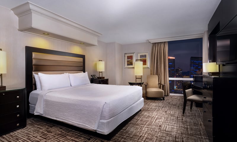 Deluxe King room at Treasure Island, Las Vegas.