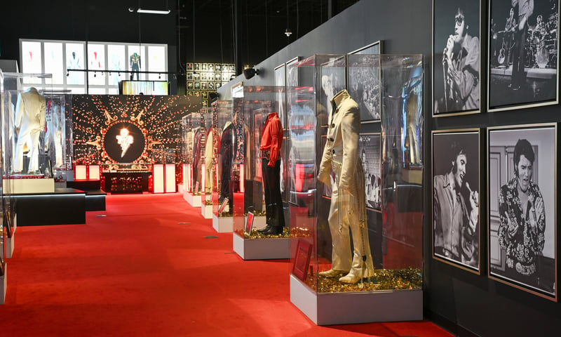 See Elvis Presley's memorabilia in the Graceland Museum, Memphis, Tennessee.