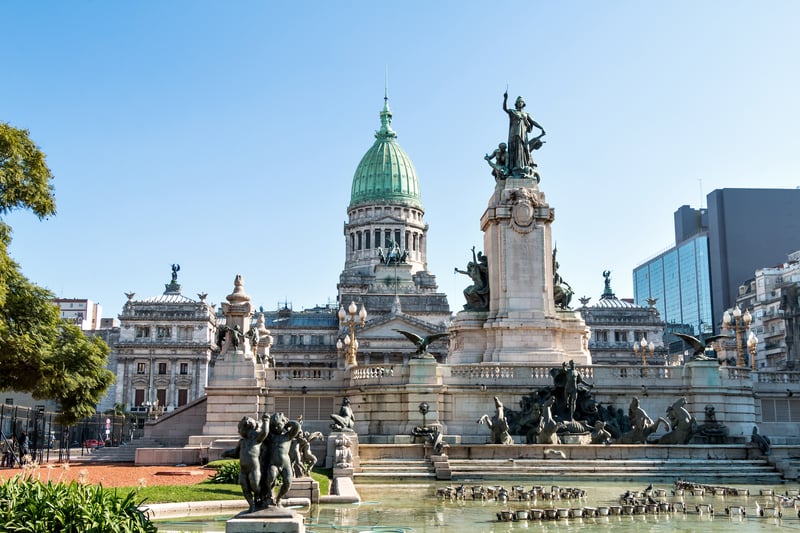 Parliament Building in Buenos Aires, Argentina.