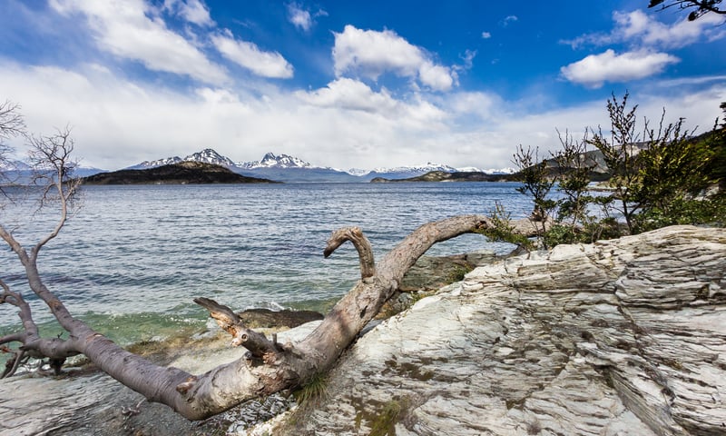 La Roca Lake, Tierra del Fuego National Park, Argentina.