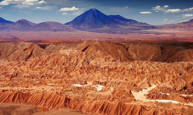 The stunning Valle de la Luna of Chile's iconic Atacama Desert.