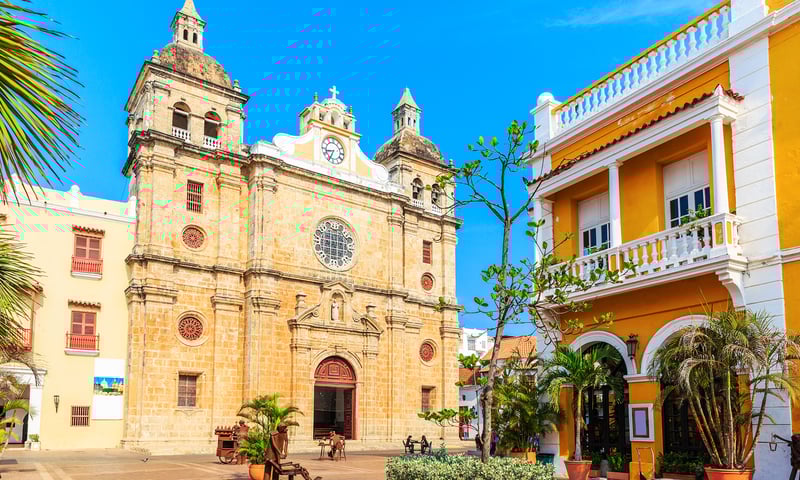 Immerse yourself in the old town of Cartagena, Colombia.