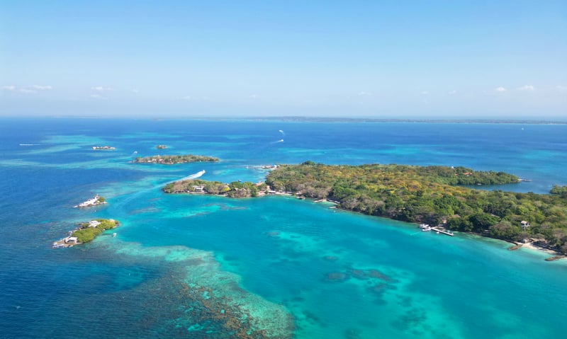 Escape to the tropical Rosario Islands, Colombia.