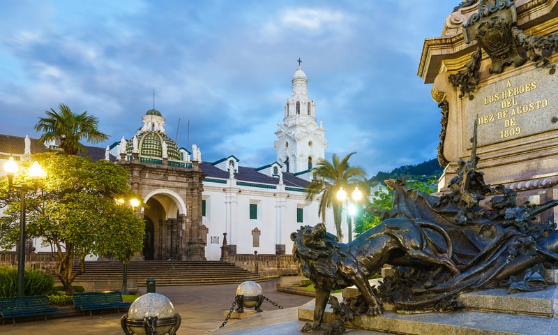 Visit Quito's Plaza de la Independencia during your leisure time in Quito, Ecuador.
