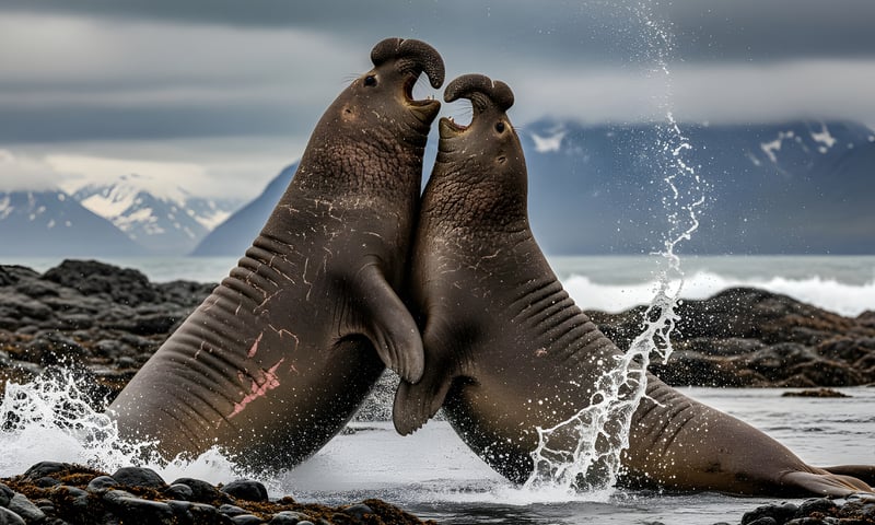 South Georgia is home to King and Gentoo penguins, alongside harrumphing elephant seals.