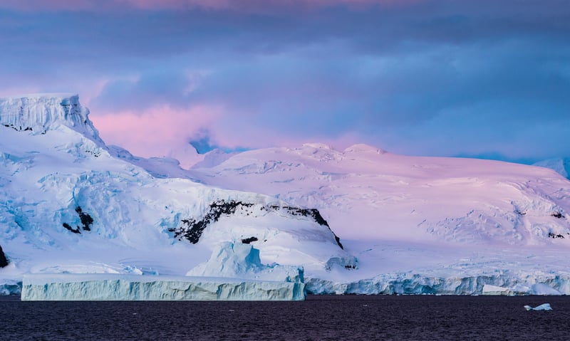 The Gerlache Strait is located in the Antarctic Peninsula.