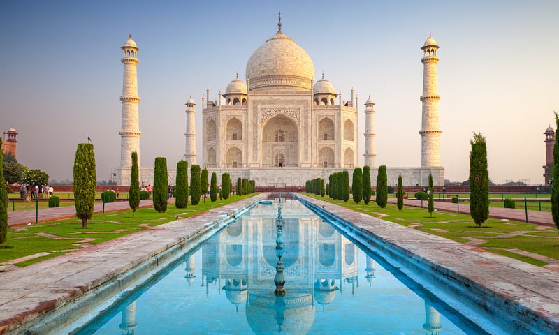 Agra's Taj Mahal is considered is a pinnacle of Mughal architecture.