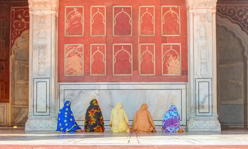 The Jama Masjid Mosque in Delhi, India.