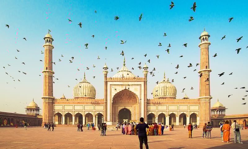 Visit Jama Masjid Mosque in Delhi, the largest mosque in India.